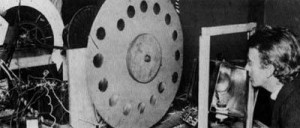 John Logie Baird with his television apparatus, circa 1925