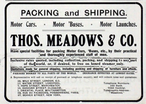 thomas meadows freight forwarding history