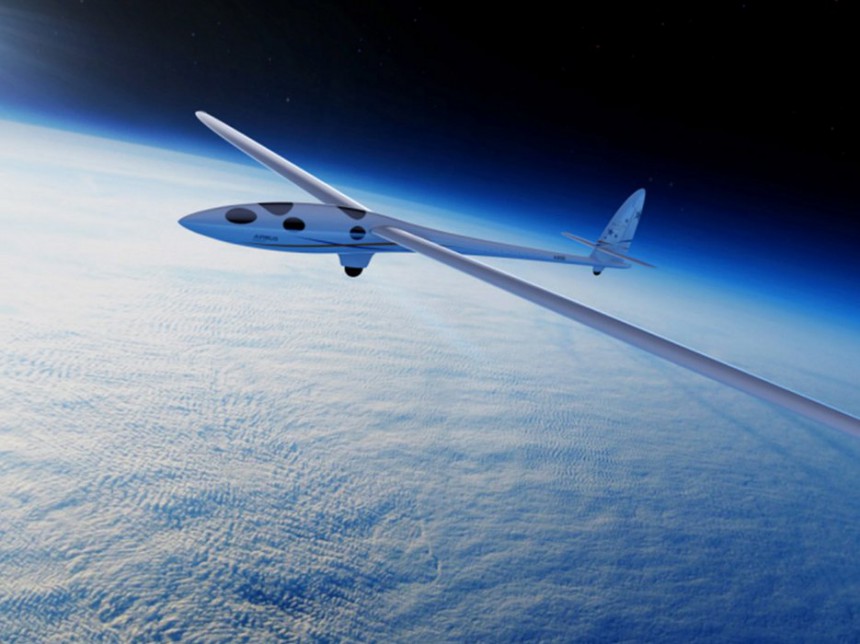 Airbus glider in space