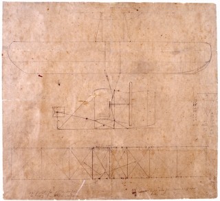 1903 Wright Flyer Sketch Repoduction Drawing
